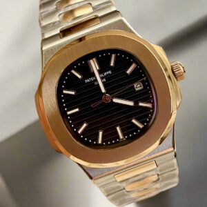 Two Tone Rose Gold Balck Dial Automatic